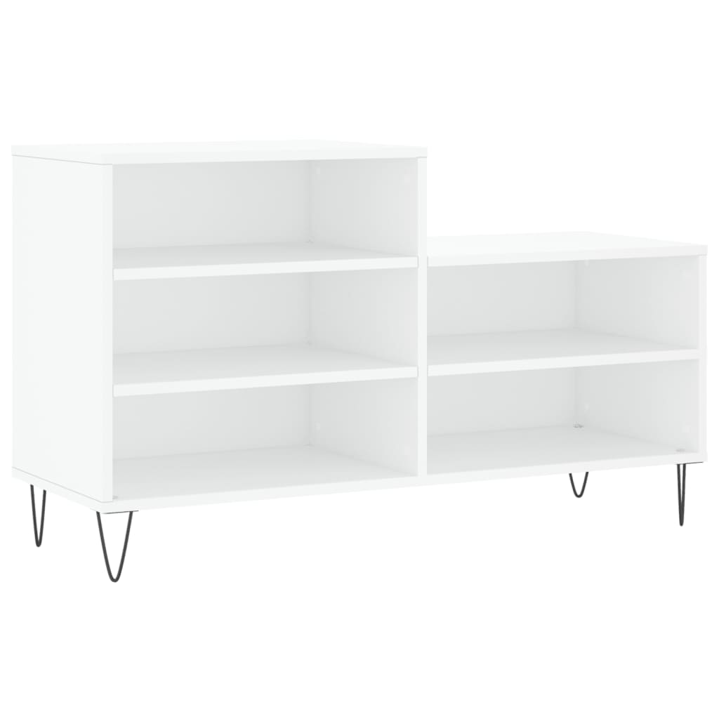 Schoenenkast 102x36x60 cm bewerkt hout wit is nu te koop bij PeponiXL, paradijselijk wonen!