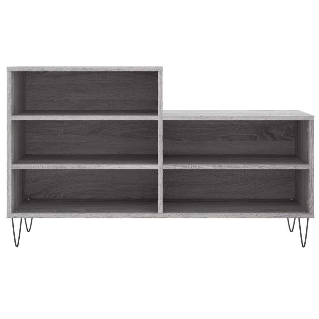 Schoenenkast 102x36x60 cm bewerkt hout sonoma grijs is nu te koop bij PeponiXL, paradijselijk wonen!
