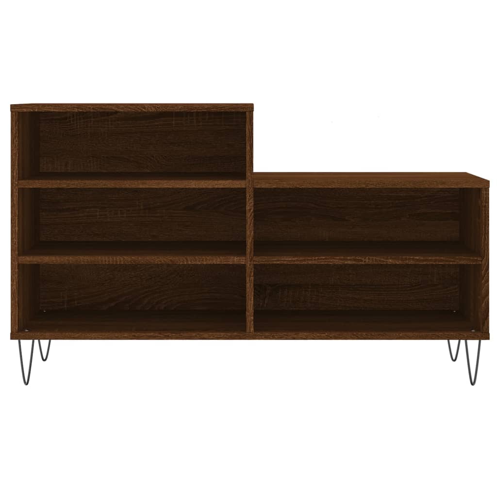Schoenenkast 102x36x60 cm bewerkt hout bruin eikenkleur is nu te koop bij PeponiXL, paradijselijk wonen!