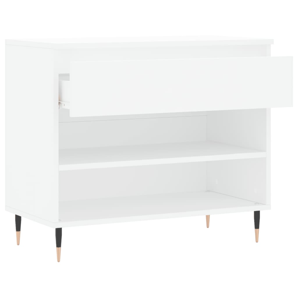 Schoenenkast 70x36x60 cm bewerkt hout wit is nu te koop bij PeponiXL, paradijselijk wonen!