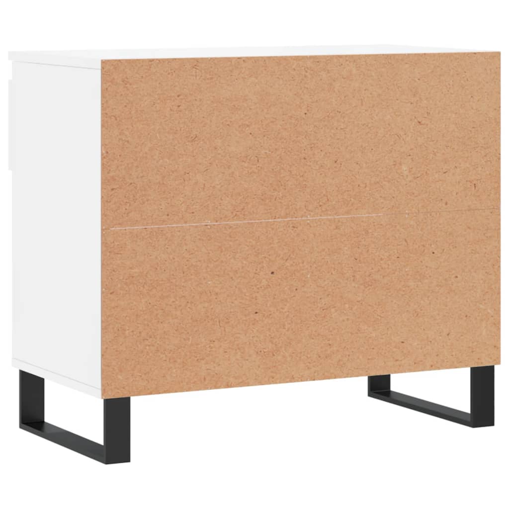 Schoenenkast 70x36x60 cm bewerkt hout hoogglans wit is nu te koop bij PeponiXL, paradijselijk wonen!