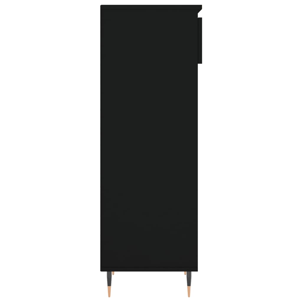 Schoenenkast 40x36x105 cm bewerkt hout zwart is nu te koop bij PeponiXL, paradijselijk wonen!