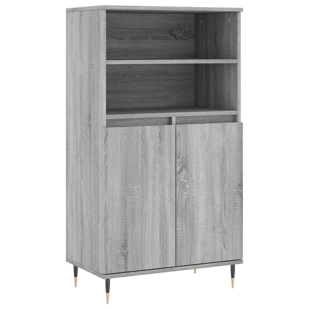 Hoge kast 60x36x110 cm bewerkt hout grijs sonoma eikenkleurig is nu te koop bij PeponiXL, paradijselijk wonen!