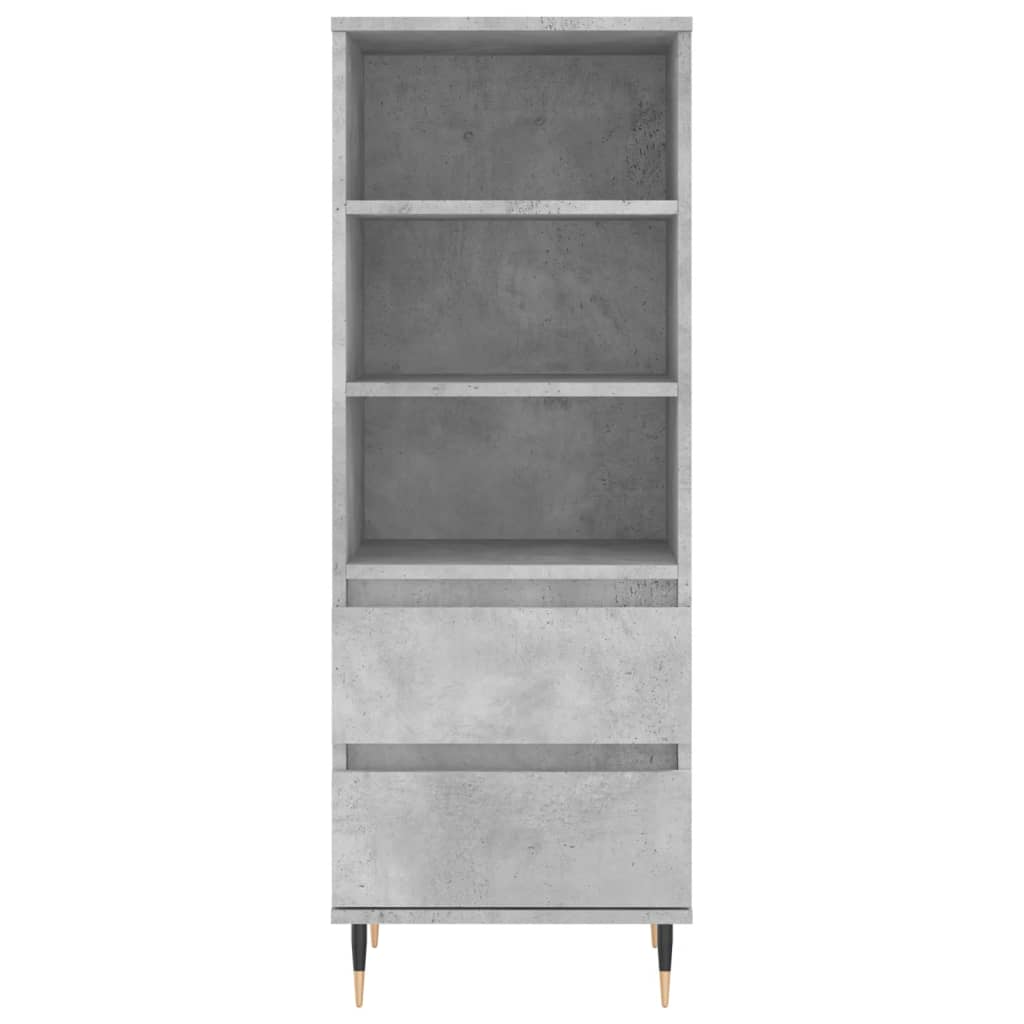 Hoge kast 40x36x110 cm bewerkt hout betongrijs is nu te koop bij PeponiXL, paradijselijk wonen!