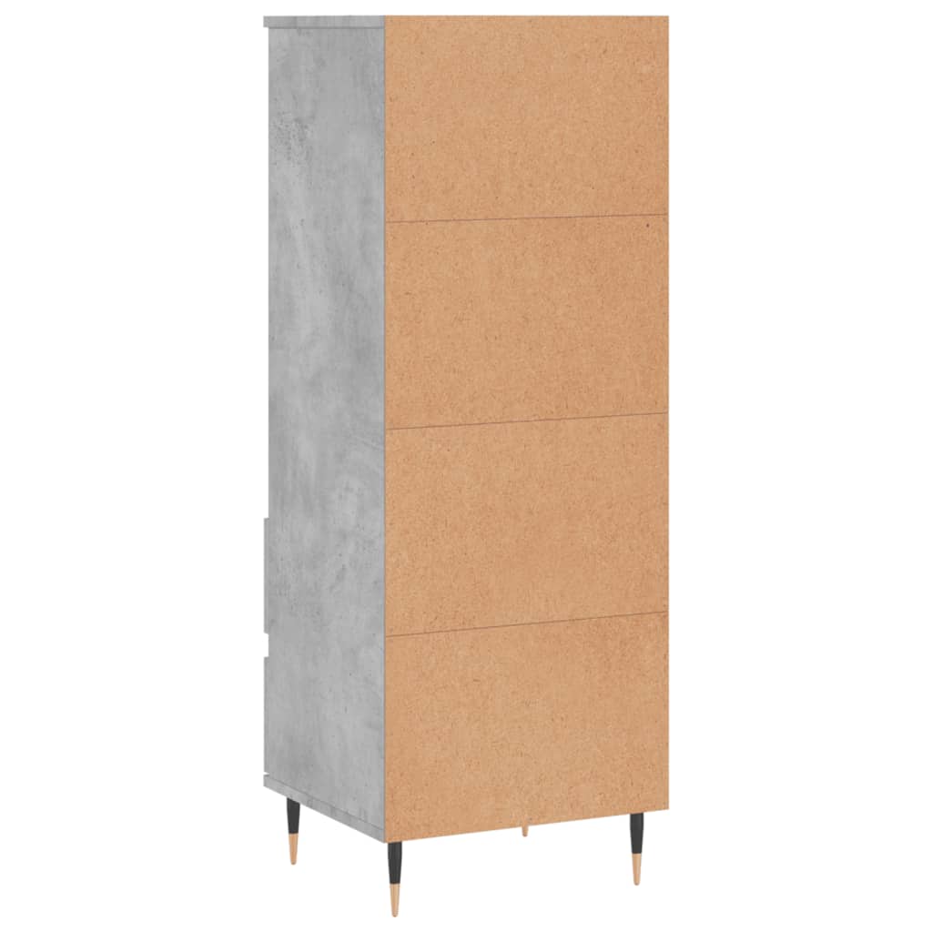 Hoge kast 40x36x110 cm bewerkt hout betongrijs is nu te koop bij PeponiXL, paradijselijk wonen!
