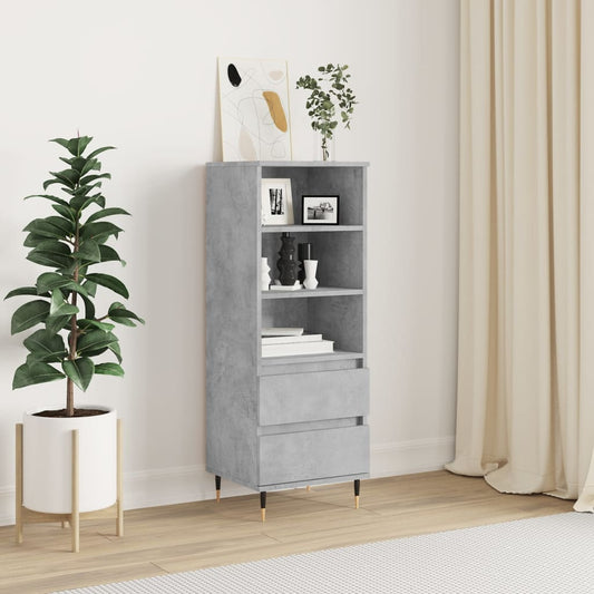 Hoge kast 40x36x110 cm bewerkt hout betongrijs is nu te koop bij PeponiXL, paradijselijk wonen!