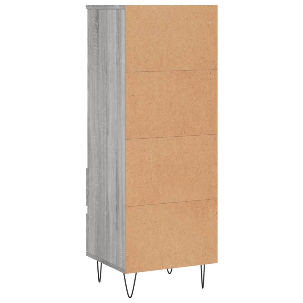 Hoge kast 40x36x110 cm bewerkt hout grijs sonoma is nu te koop bij PeponiXL, paradijselijk wonen!