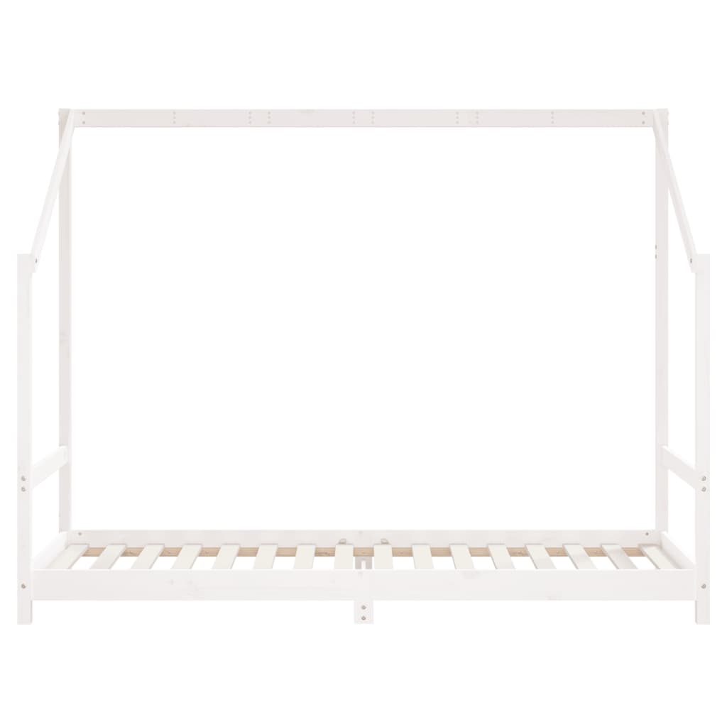 Kinderbedframe 80x200 cm massief grenenhout wit is nu te koop bij PeponiXL, paradijselijk wonen!