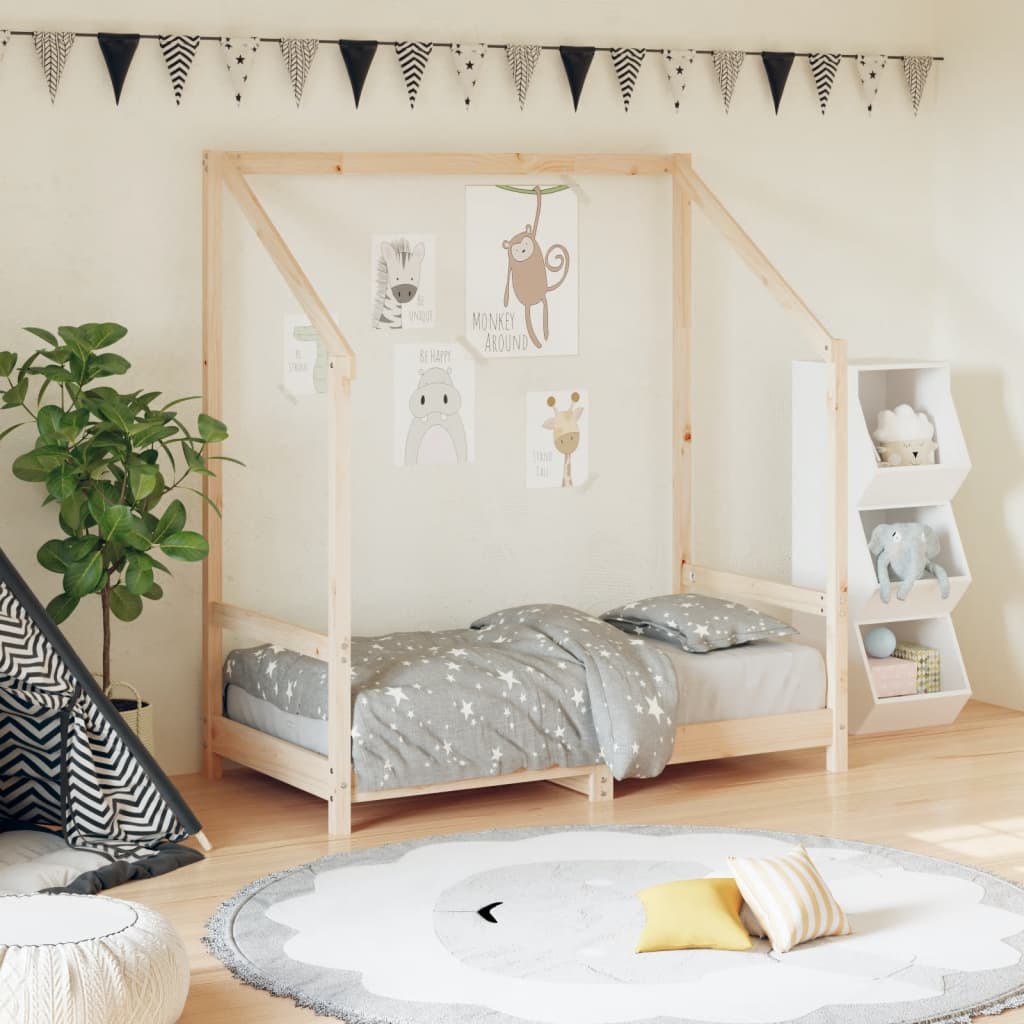 Kinderbedframe 70x140 cm massief grenenhout is nu te koop bij PeponiXL, paradijselijk wonen!