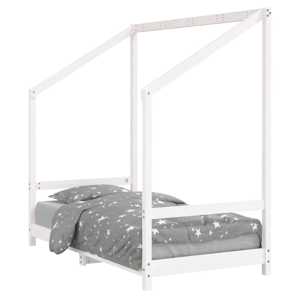 Kinderbedframe 80x160 cm massief grenenhout wit is nu te koop bij PeponiXL, paradijselijk wonen!