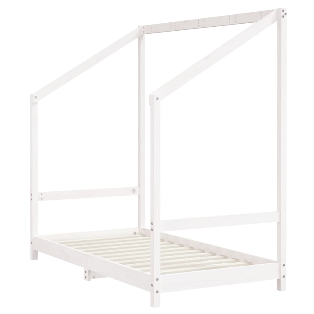 Kinderbedframe 80x160 cm massief grenenhout wit is nu te koop bij PeponiXL, paradijselijk wonen!