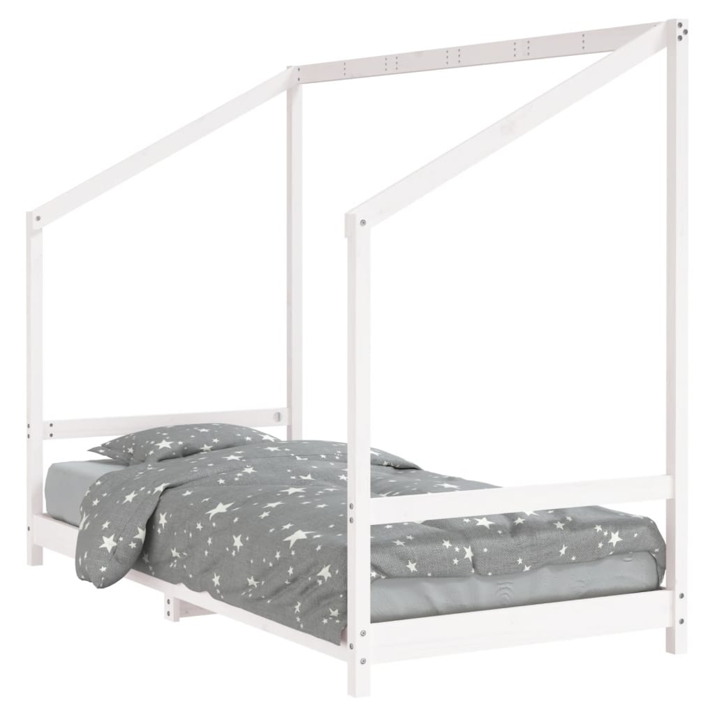 Kinderbedframe 90x190 cm massief grenenhout wit is nu te koop bij PeponiXL, paradijselijk wonen!