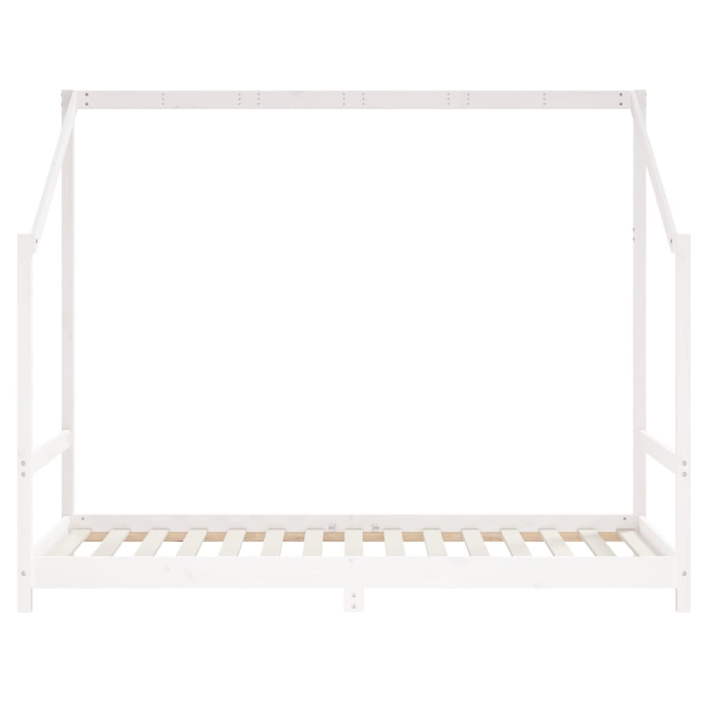 Kinderbedframe 90x190 cm massief grenenhout wit is nu te koop bij PeponiXL, paradijselijk wonen!