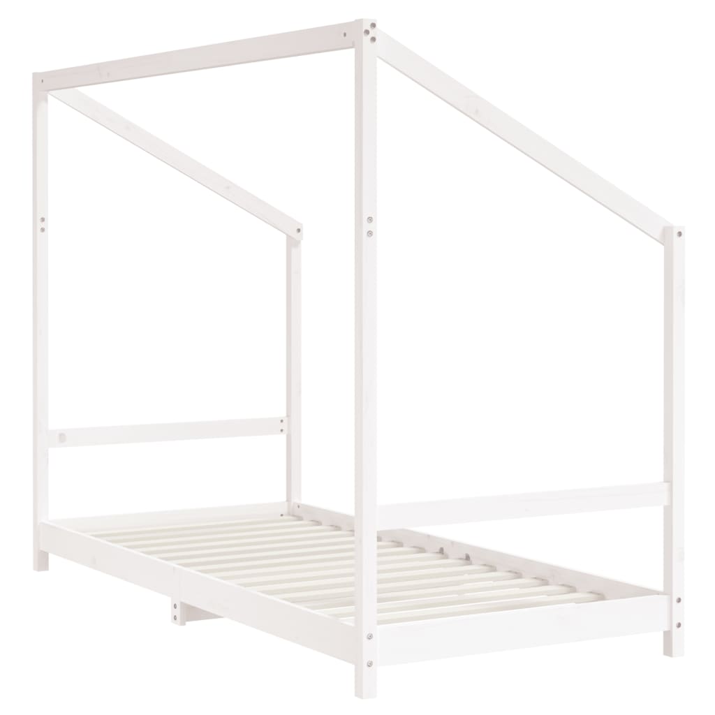 Kinderbedframe 90x190 cm massief grenenhout wit is nu te koop bij PeponiXL, paradijselijk wonen!