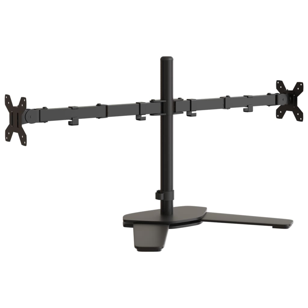 Monitorstandaard dubbel VESA 75/100 mm staal zwart is nu te koop bij PeponiXL, paradijselijk wonen!