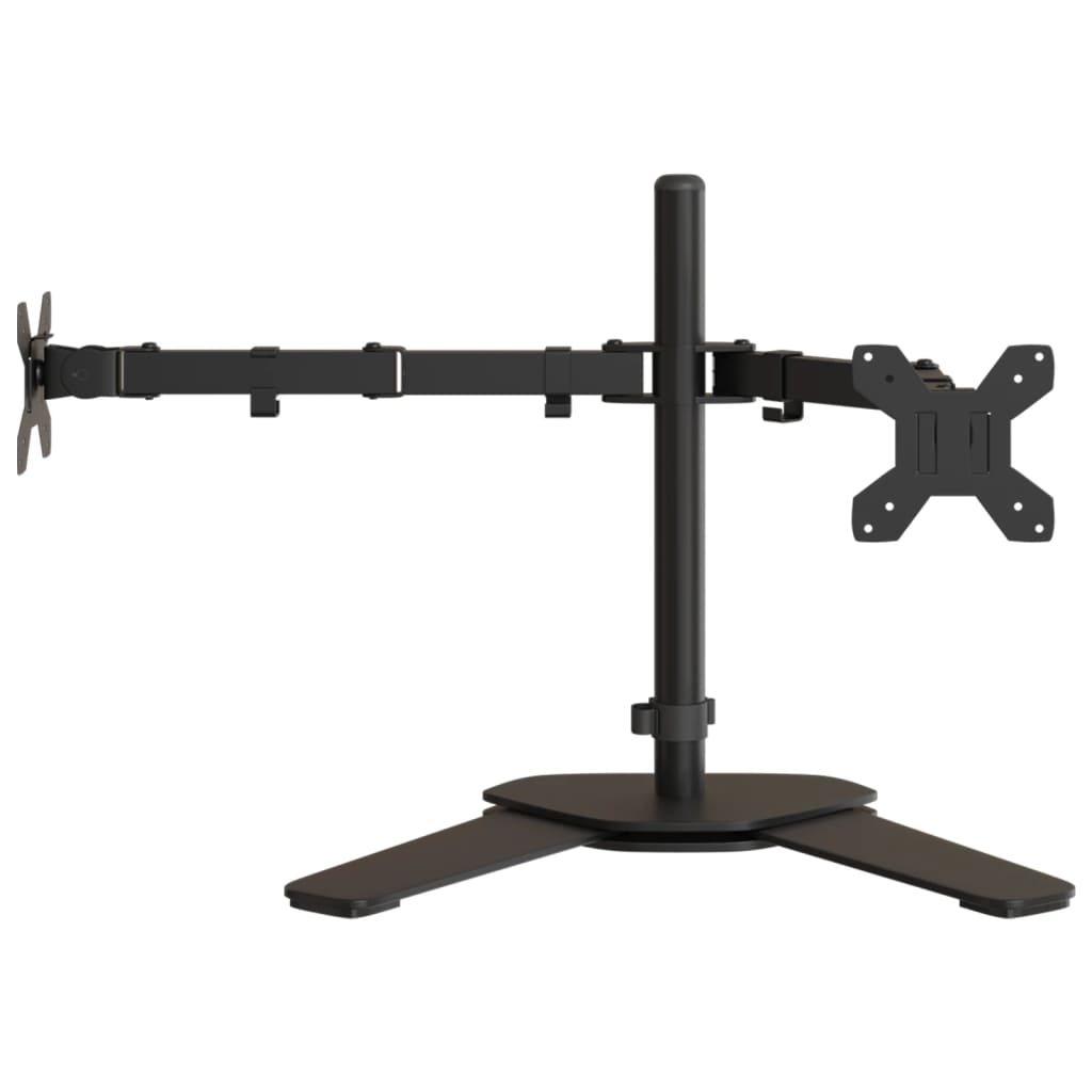 Monitorstandaard dubbel VESA 75/100 mm staal zwart is nu te koop bij PeponiXL, paradijselijk wonen!