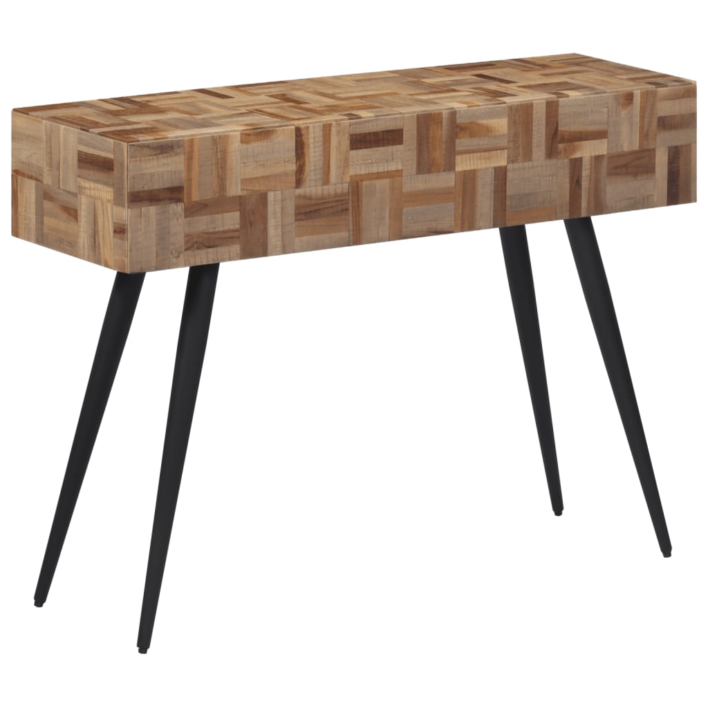 Wandtafel 110x34x80 cm massief gerecycled teakhout is nu te koop bij PeponiXL, paradijselijk wonen!