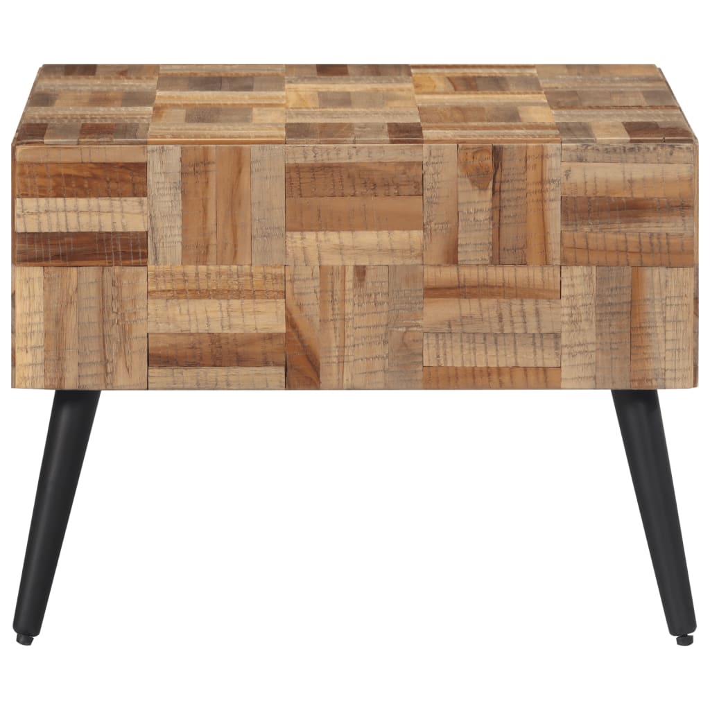 Salontafel 55x55x40 cm massief gerecycled teakhout grijs is nu te koop bij PeponiXL, paradijselijk wonen!