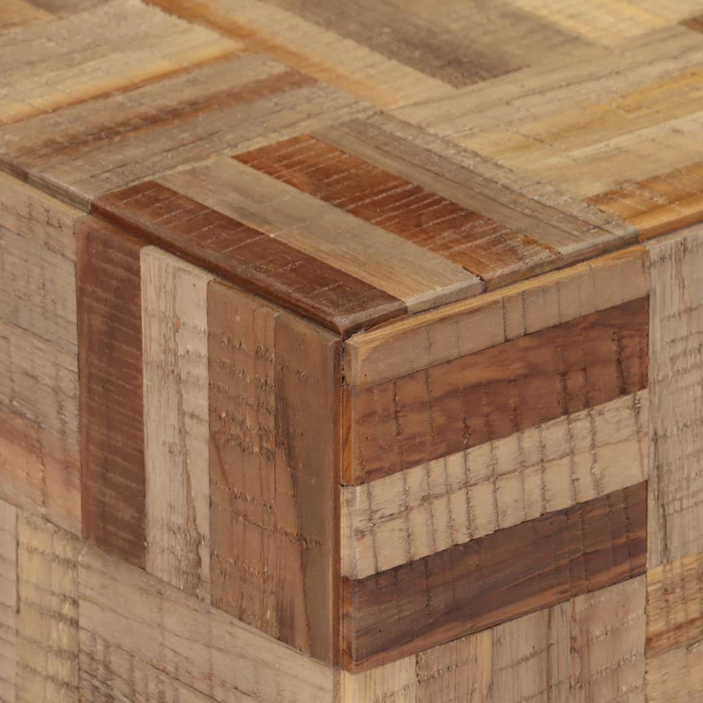 Salontafel 55x55x40 cm massief gerecycled teakhout grijs is nu te koop bij PeponiXL, paradijselijk wonen!