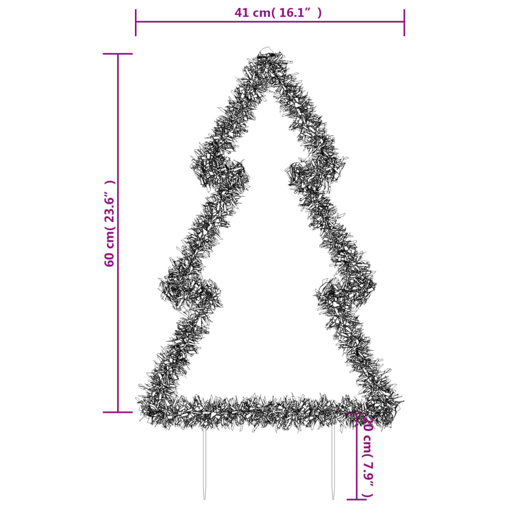 Kerstverlichting kerstboom met grondpinnen 80 LED's 60 cm is nu te koop bij PeponiXL, paradijselijk wonen!