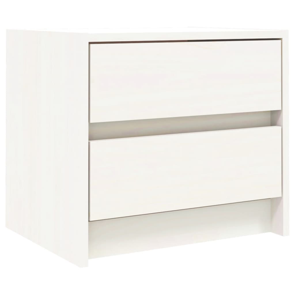 Nachtkastjes 2 st 40x31x35,5 cm massief grenenhout wit is nu te koop bij PeponiXL, paradijselijk wonen!