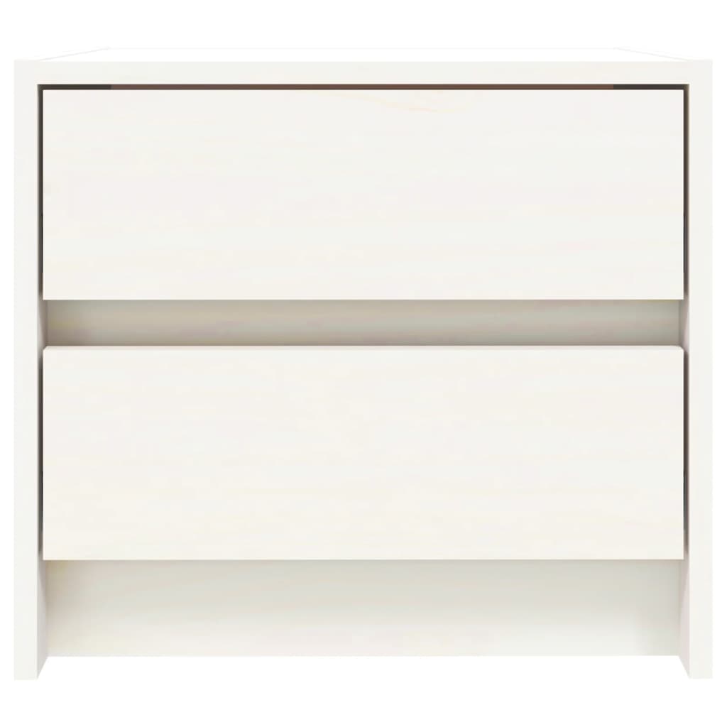 Nachtkastjes 2 st 40x31x35,5 cm massief grenenhout wit is nu te koop bij PeponiXL, paradijselijk wonen!