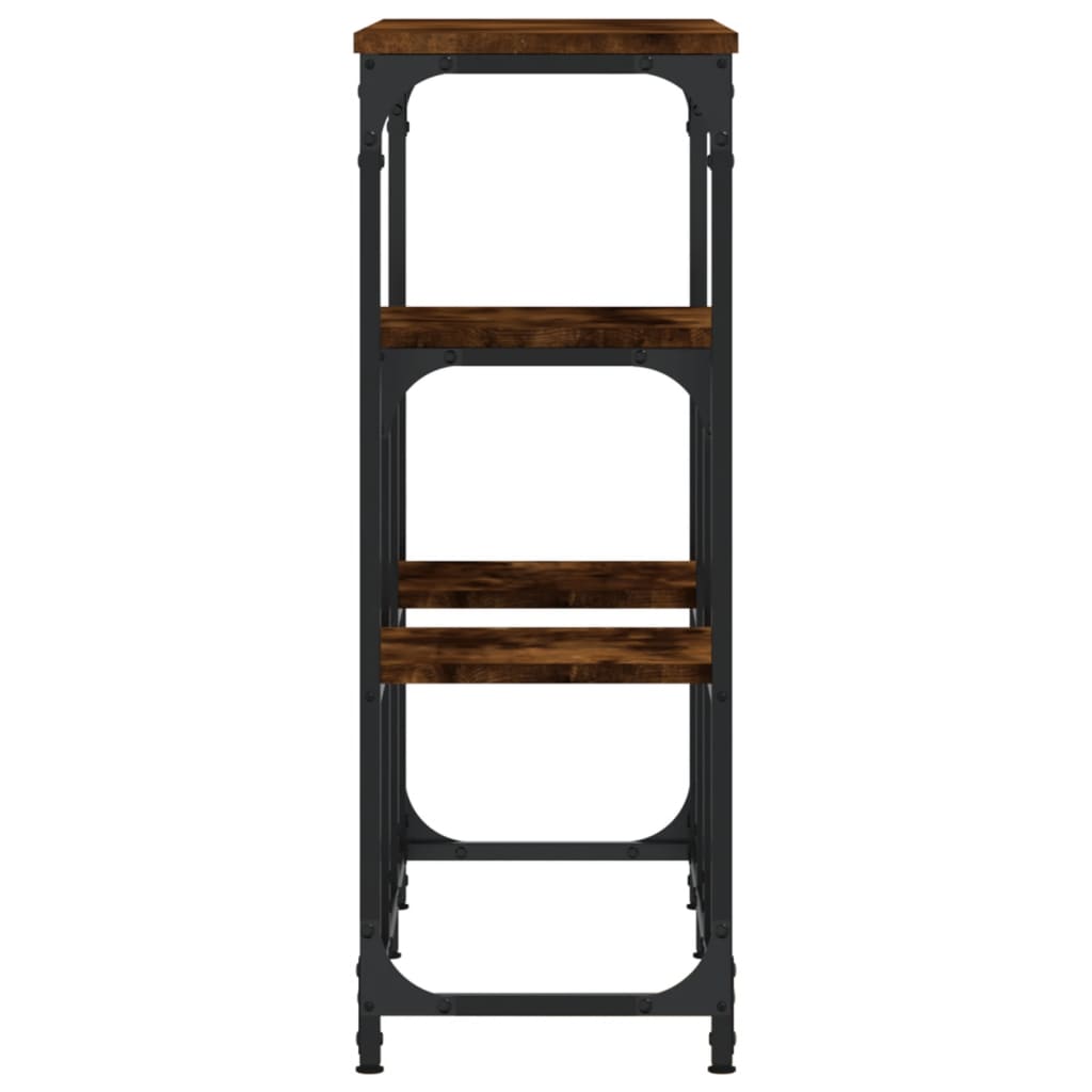 Wandtafel 89,5x28x76 cm bewerkt hout gerookt eikenkleurig is nu te koop bij PeponiXL, paradijselijk wonen!