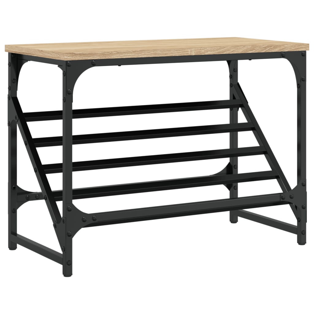 Schoenenrek 60x30x45 cm bewerkt hout sonoma eikenkleurig is nu te koop bij PeponiXL, paradijselijk wonen!