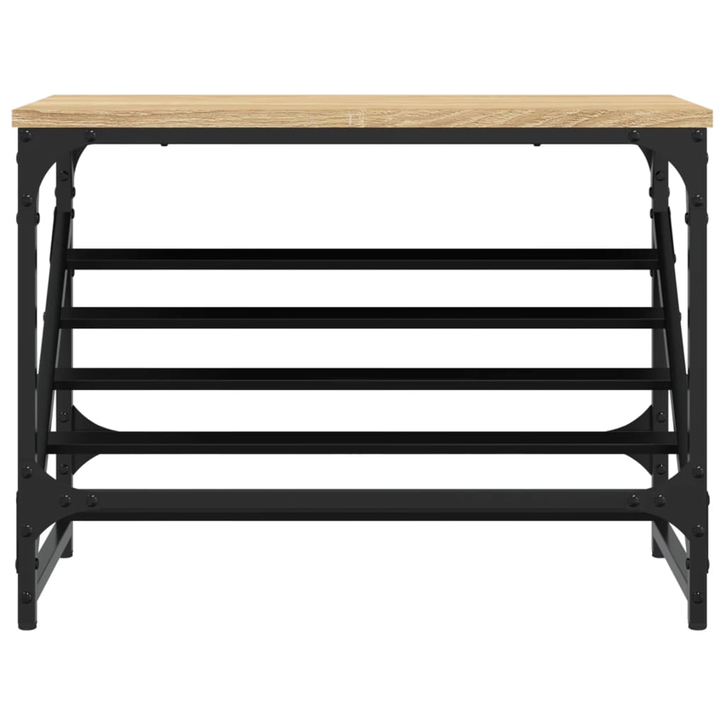 Schoenenrek 60x30x45 cm bewerkt hout sonoma eikenkleurig is nu te koop bij PeponiXL, paradijselijk wonen!