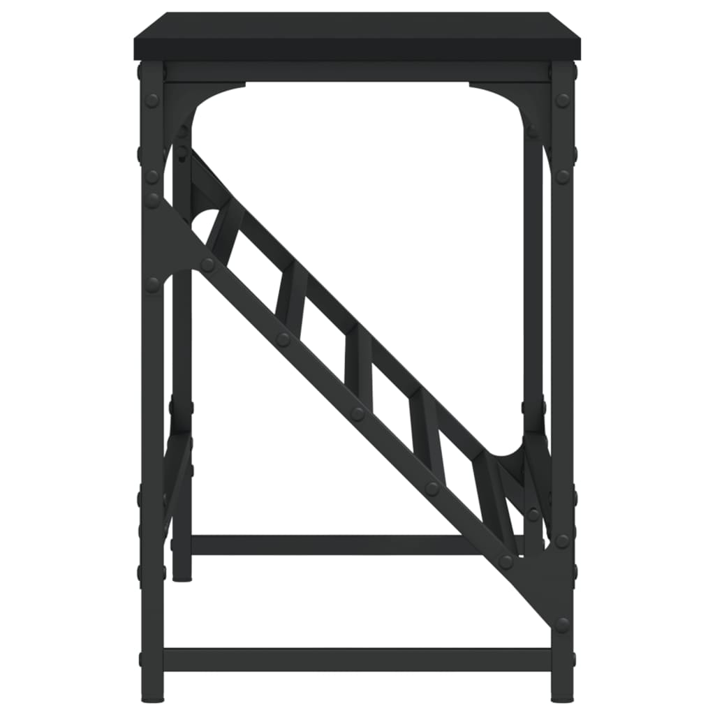 Schoenenrek 90x30x45 cm bewerkt hout zwart is nu te koop bij PeponiXL, paradijselijk wonen!