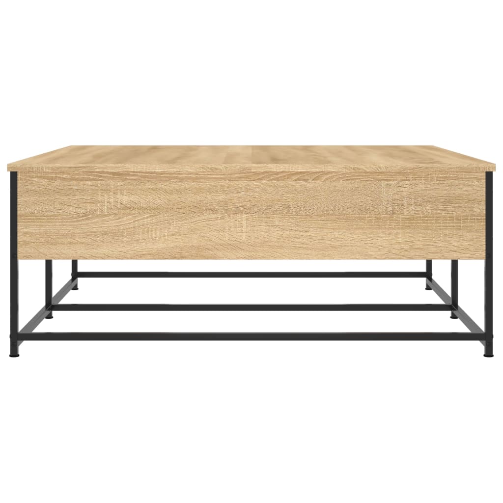 Salontafel 100x99x40 cm bewerkt hout sonoma eikenkleurig is nu te koop bij PeponiXL, paradijselijk wonen!