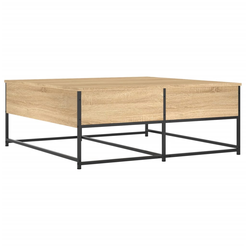 Salontafel 100x99x40 cm bewerkt hout sonoma eikenkleurig is nu te koop bij PeponiXL, paradijselijk wonen!