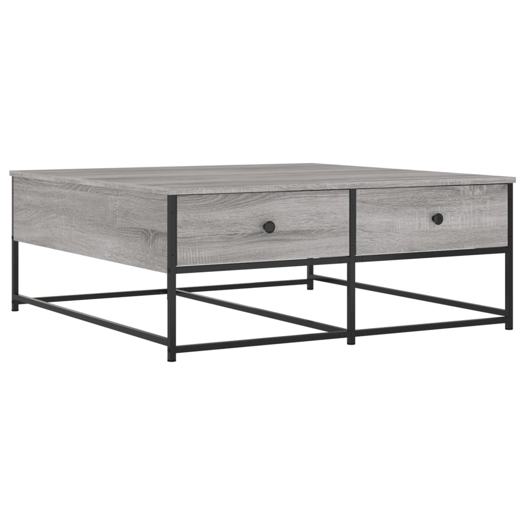 Salontafel 100x99x40 cm bewerkt hout grijs sonoma is nu te koop bij PeponiXL, paradijselijk wonen!
