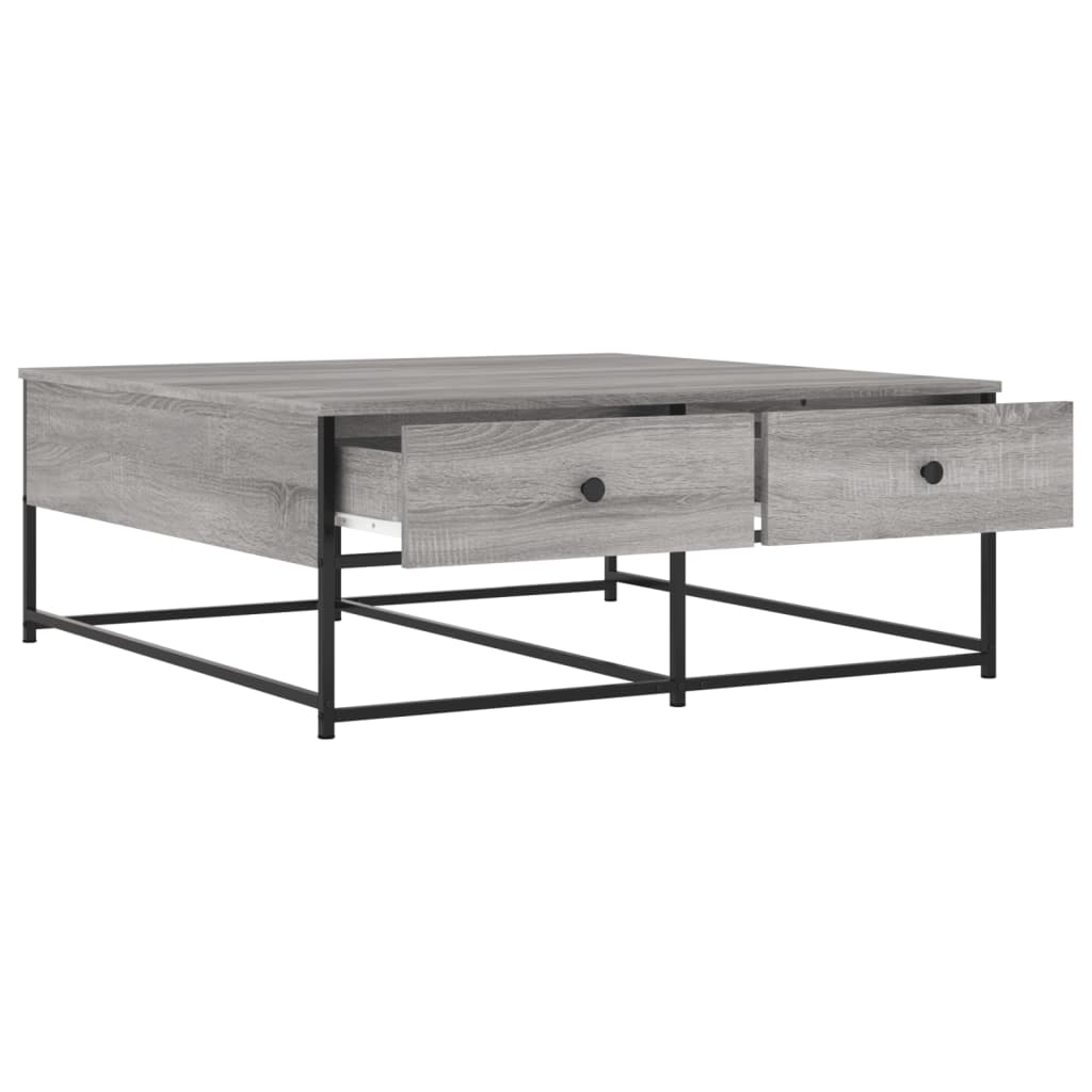 Salontafel 100x99x40 cm bewerkt hout grijs sonoma is nu te koop bij PeponiXL, paradijselijk wonen!