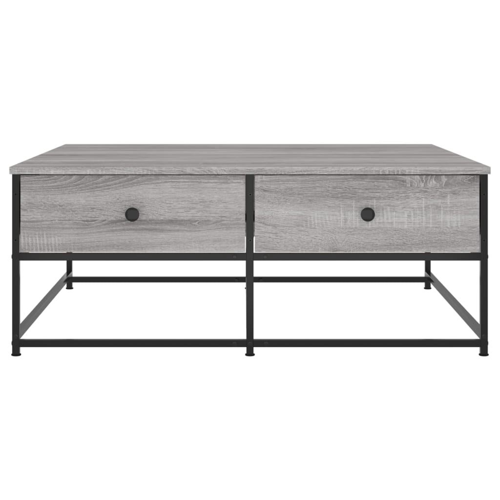 Salontafel 100x99x40 cm bewerkt hout grijs sonoma is nu te koop bij PeponiXL, paradijselijk wonen!