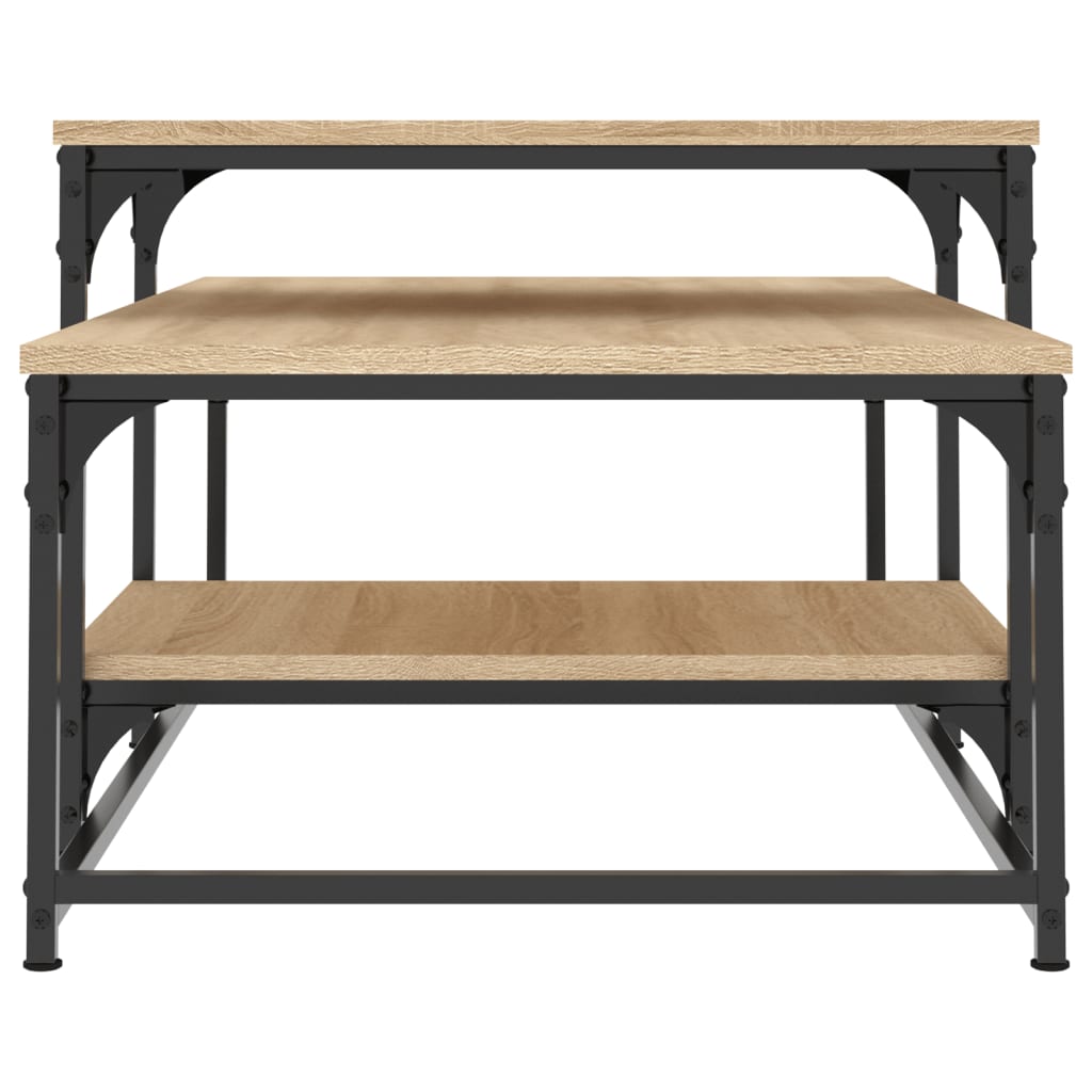 Salontafel 102x60x45 cm bewerkt hout sonoma eikenkleurig is nu te koop bij PeponiXL, paradijselijk wonen!