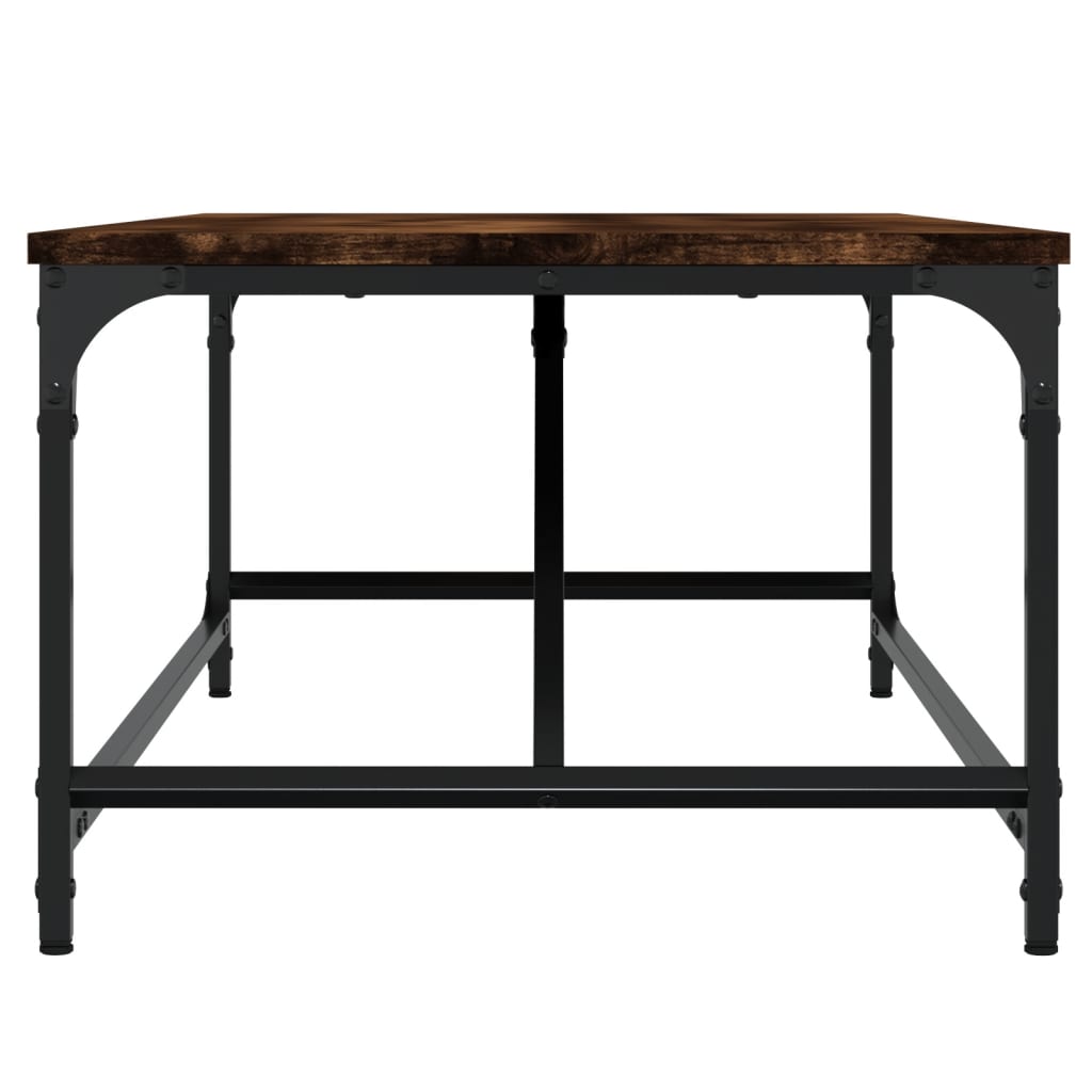 Salontafel 100x50x35 cm bewerkt hout gerookt eikenkleurig is nu te koop bij PeponiXL, paradijselijk wonen!