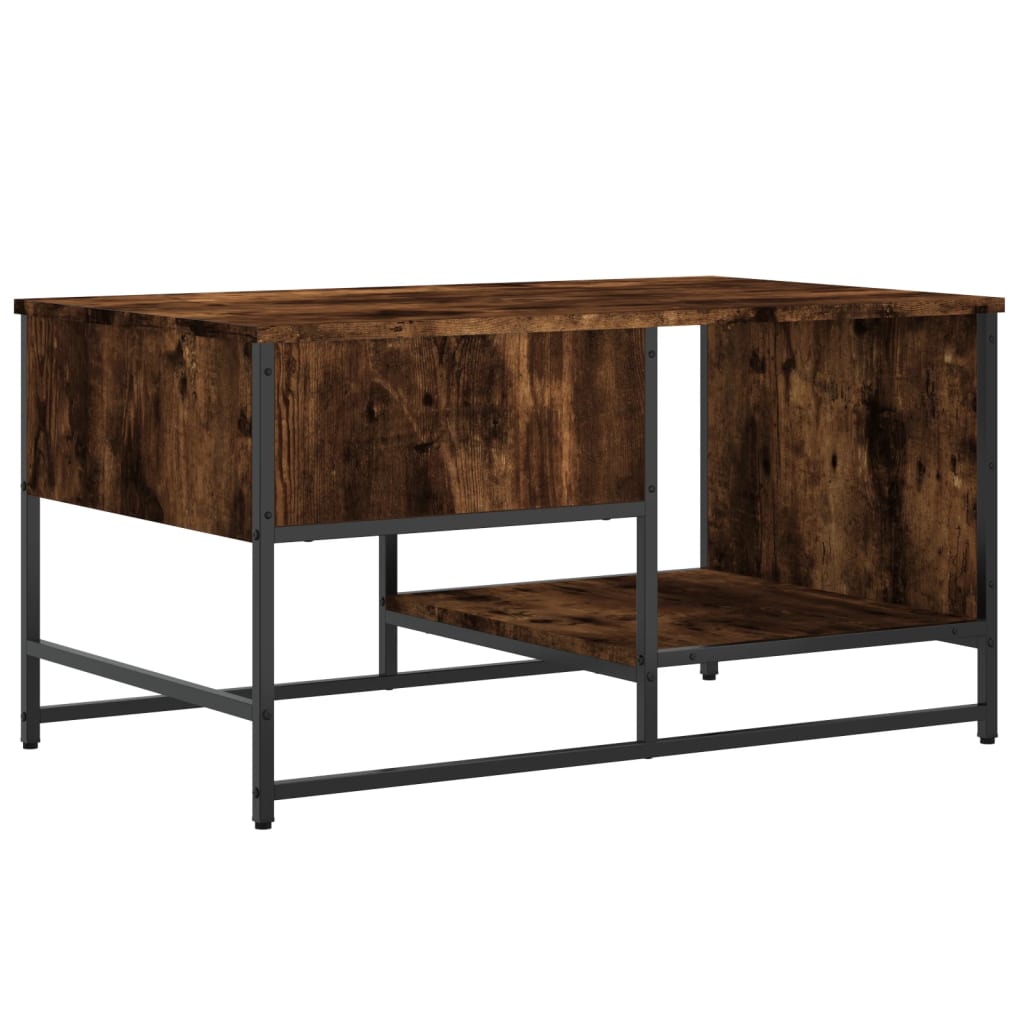 Salontafel 85,5x51x45 cm bewerkt hout gerookt eikenkleurig is nu te koop bij PeponiXL, paradijselijk wonen!