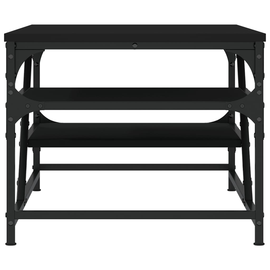 Salontafel 100x49x40 cm bewerkt hout zwart is nu te koop bij PeponiXL, paradijselijk wonen!