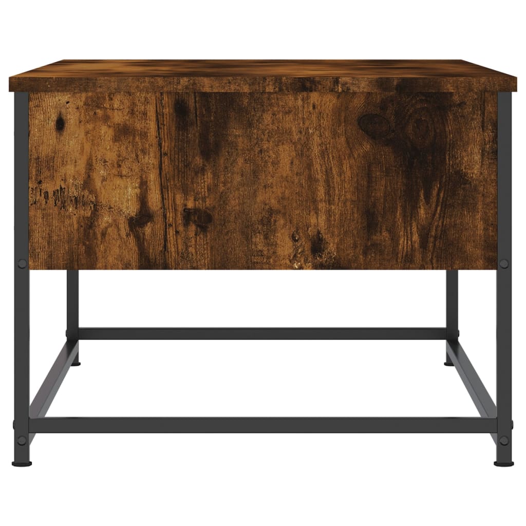 Salontafel 100x51x40 cm bewerkt hout gerookt eikenkleurig is nu te koop bij PeponiXL, paradijselijk wonen!