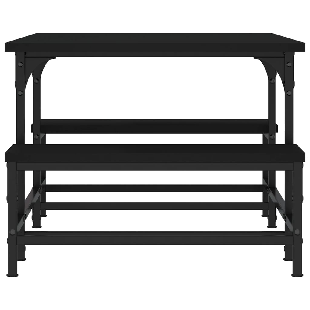 Salontafel 100x50,5x40 cm bewerkt hout zwart is nu te koop bij PeponiXL, paradijselijk wonen!