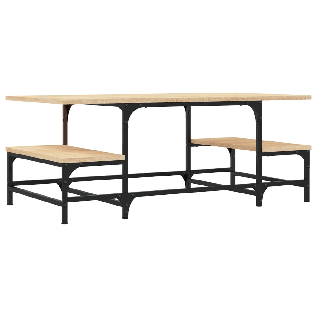 Salontafel 100x50,5x40 cm bewerkt hout sonoma eikenkleurig is nu te koop bij PeponiXL, paradijselijk wonen!