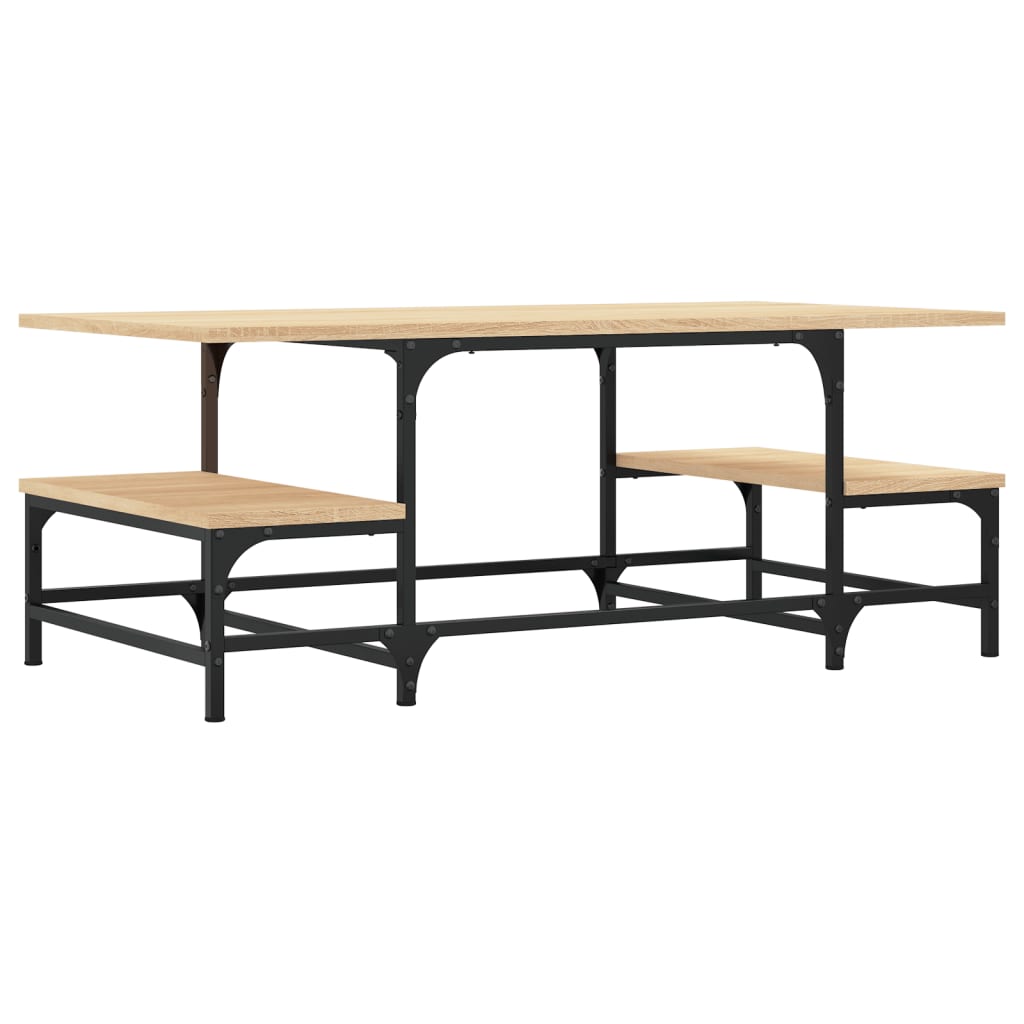 Salontafel 100x50,5x40 cm bewerkt hout sonoma eikenkleurig is nu te koop bij PeponiXL, paradijselijk wonen!