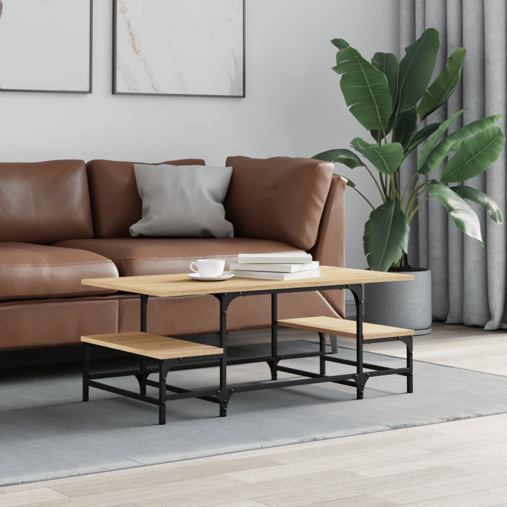 Salontafel 100x50,5x40 cm bewerkt hout sonoma eikenkleurig is nu te koop bij PeponiXL, paradijselijk wonen!
