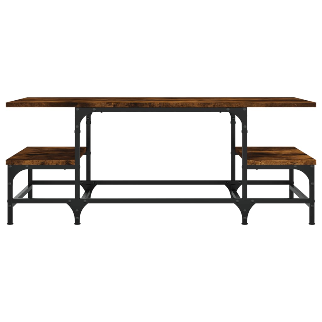 Salontafel 100x50,5x40 cm bewerkt hout gerookt eikenkleurig is nu te koop bij PeponiXL, paradijselijk wonen!
