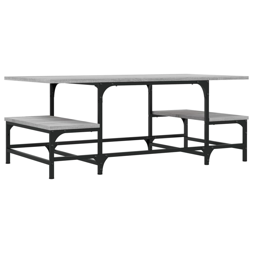 Salontafel 100x50,5x40 cm bewerkt hout grijs sonoma is nu te koop bij PeponiXL, paradijselijk wonen!