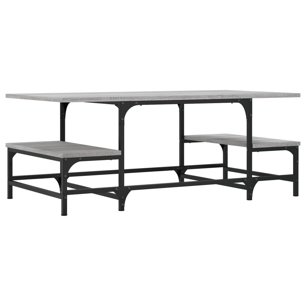 Salontafel 100x50,5x40 cm bewerkt hout grijs sonoma is nu te koop bij PeponiXL, paradijselijk wonen!