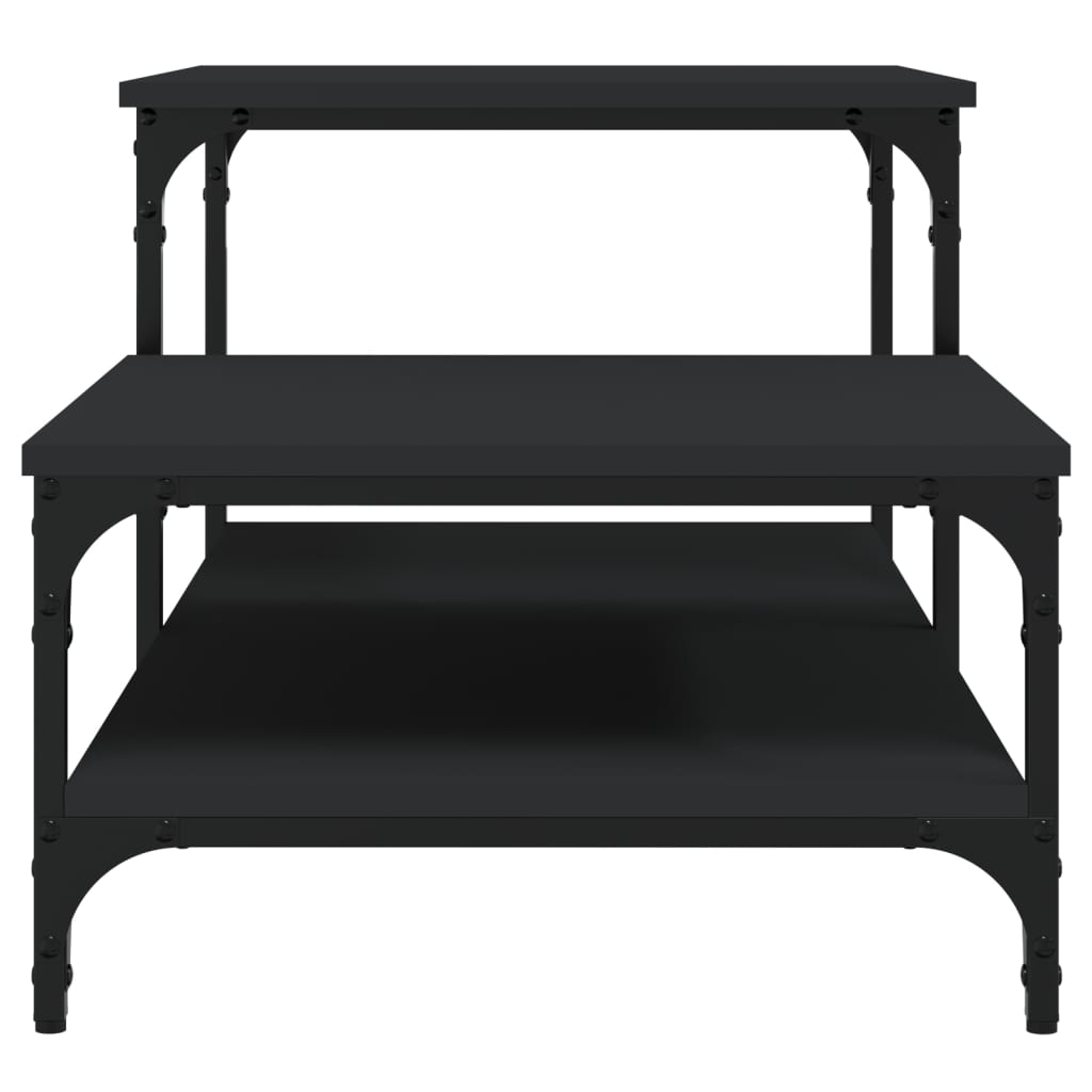 Salontafel 100x50,5x45 cm bewerkt hout zwart is nu te koop bij PeponiXL, paradijselijk wonen!