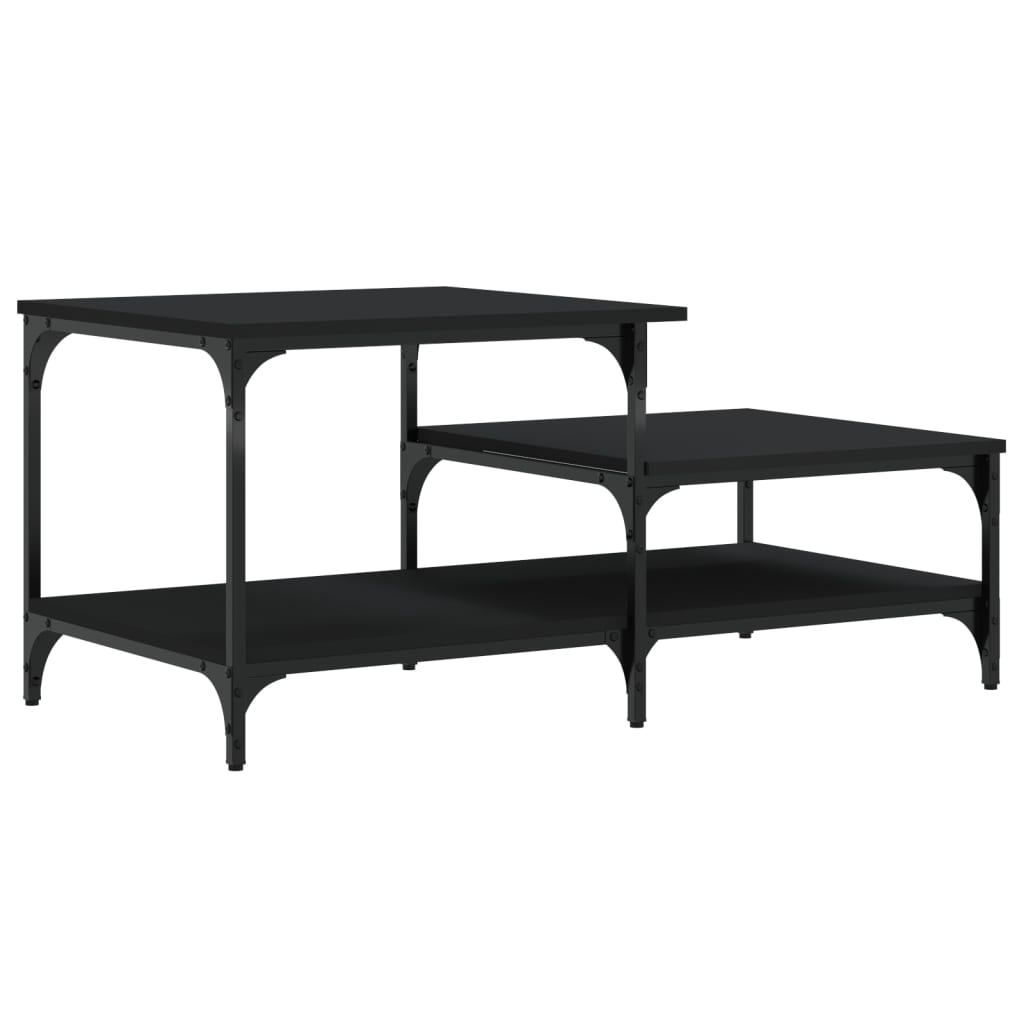 Salontafel 100x50,5x45 cm bewerkt hout zwart is nu te koop bij PeponiXL, paradijselijk wonen!
