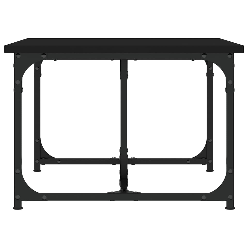 Salontafel 90x50x35 cm bewerkt hout zwart is nu te koop bij PeponiXL, paradijselijk wonen!